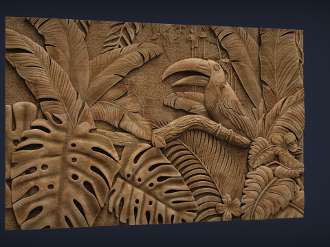 Tropical Forest Wall decor 3D printmodel