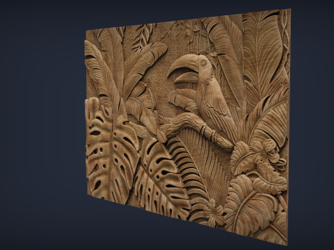Tropical Forest Wall decor 3D 打印模型