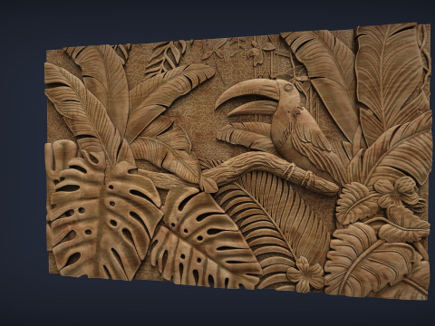 Tropical Forest Wall decor 3D 打印模型