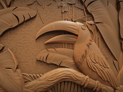 Tropical Forest Wall decor 3D 打印模型