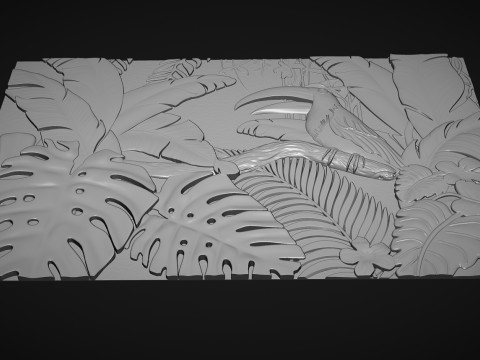 Tropical Forest Wall decor 3D 打印模型
