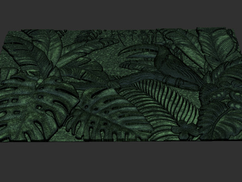 Tropical Forest Wall decor 3D 打印模型