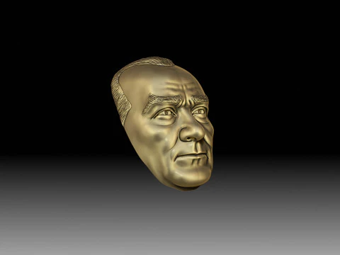Gazi Mustafa Kemal Ataturk Bust 3D Print Model