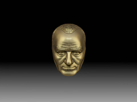 Gazi Mustafa Kemal Ataturk Bust 3D Print Model
