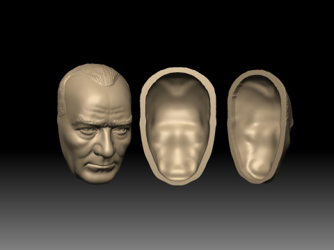 Gazi Mustafa Kemal Ataturk Bust 3D Druckmodell