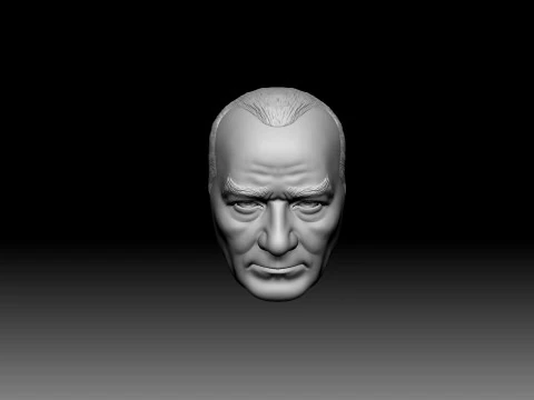 Gazi Mustafa Kemal Ataturk Bust 3D Print Model