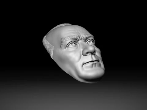 Gazi Mustafa Kemal Ataturk Bust 3D Print Model