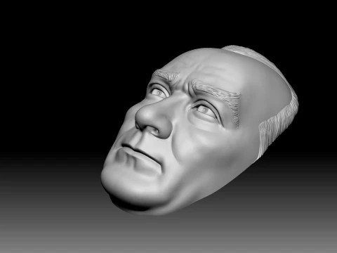 Gazi Mustafa Kemal Ataturk Bust 3D Print Model