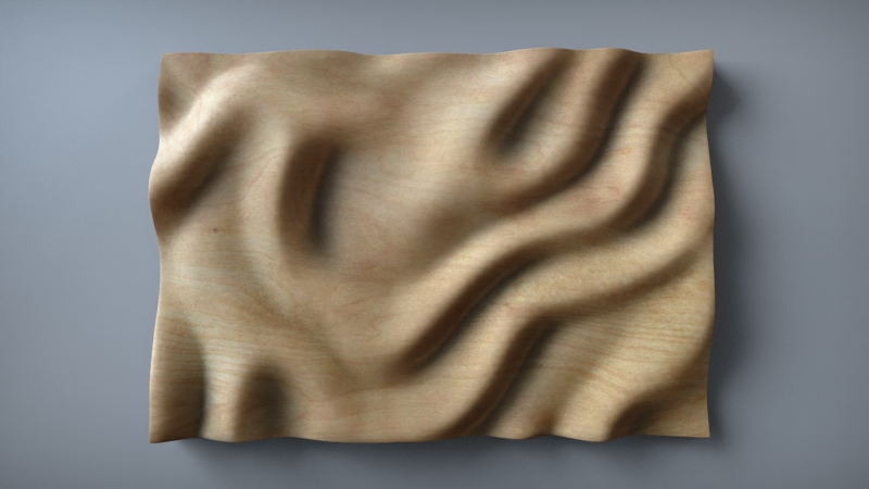 Wavy Wall Art Panel Modello di stampa 3D .c4d .max .obj .3ds .fbx .stl .blend 