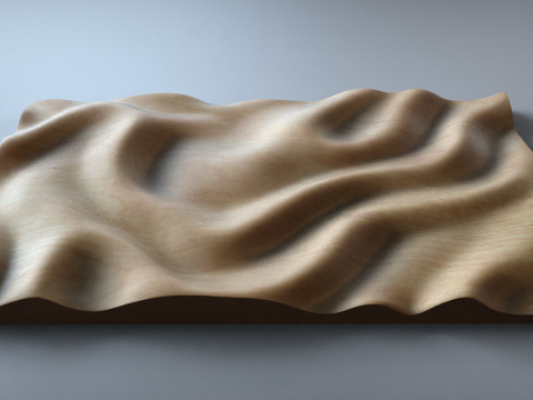 Wavy Wall Art Panel Modello di stampa 3D