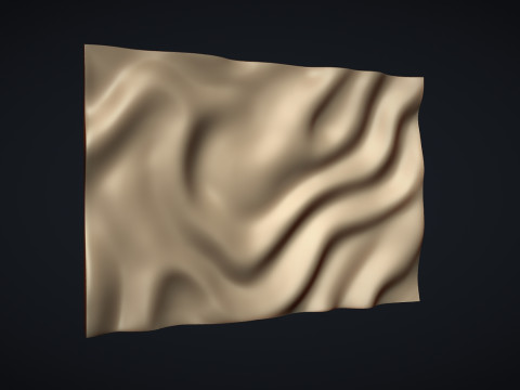 Wavy Wall Art Panel Modello di stampa 3D