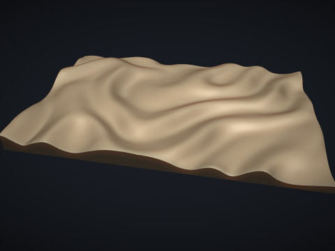 Wavy Wall Art Panel Modello di stampa 3D