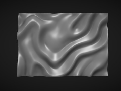 Wavy Wall Art Panel Modello di stampa 3D