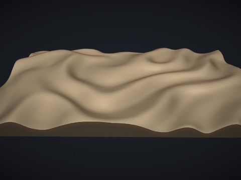 Wavy Wall Art Panel Modello di stampa 3D