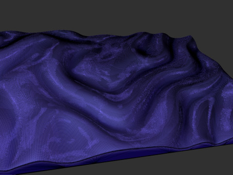 Wavy Wall Art Panel Modello di stampa 3D