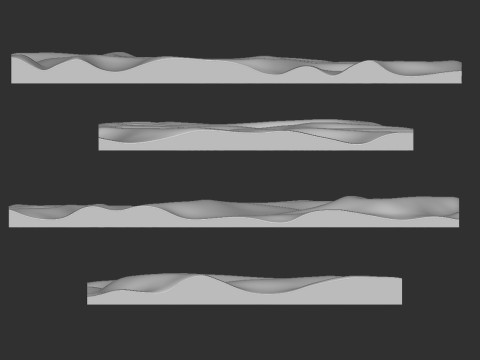 Wavy Wall Art Panel Modello di stampa 3D