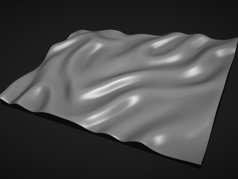 Wavy Wall Art Panel Modello di stampa 3D