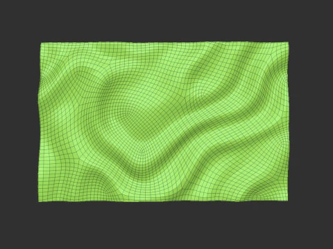 Painel de arte de parede ondulada Modelo de Impressão 3D