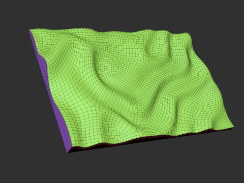 Wavy Wall Art Panel Modello di stampa 3D