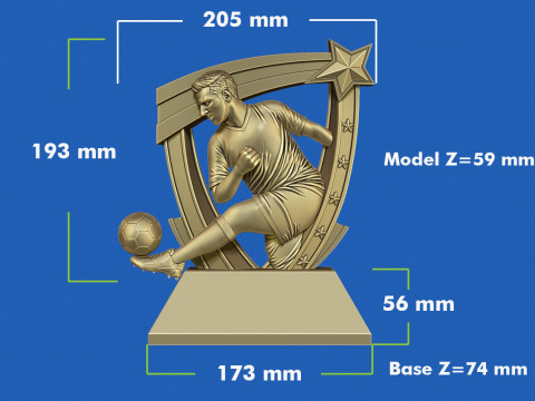 Soccer Award 3D 打印模型