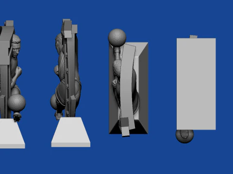 축구상 3D 프린트 모델