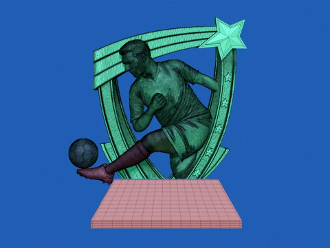 축구상 3D 프린트 모델