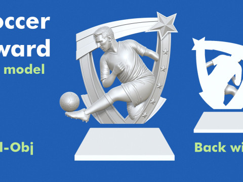 Soccer Award 3D Print Model