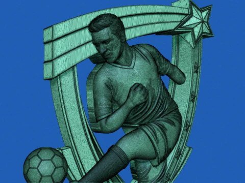 Soccer Award 3D Print Model