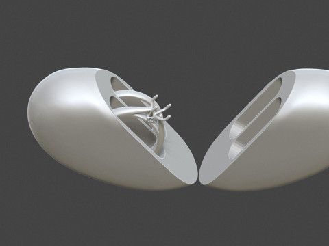 Heart shaped ring box 3D Print Model