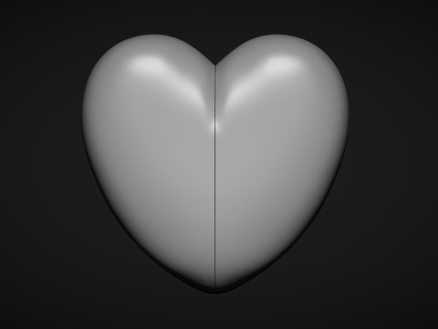 Heart shaped ring box 3D Print Model