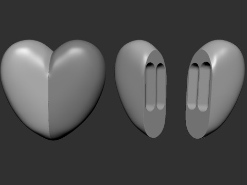 Heart shaped ring box 3D Print Model