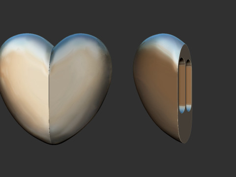 Heart shaped ring box 3D Print Model