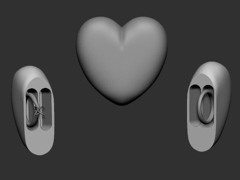 Heart shaped ring box 3D Print Model