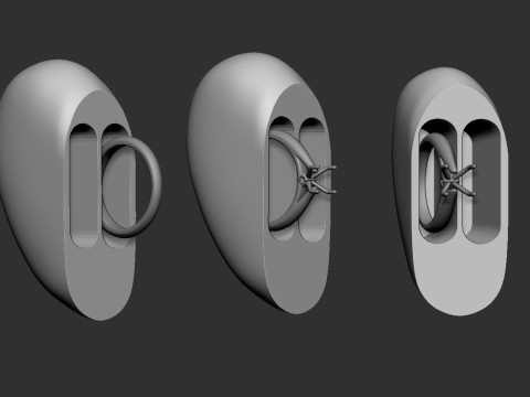 Heart shaped ring box 3D Print Model
