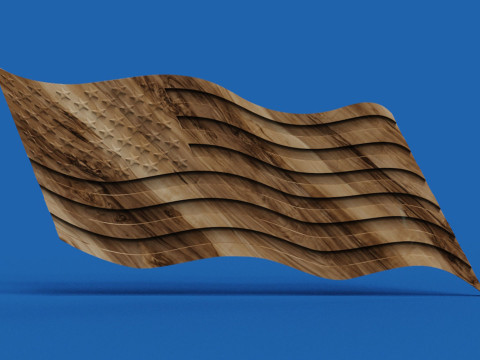 American Flag 3D 프린트 모델