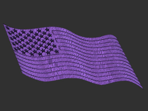 American Flag 3D 프린트 모델