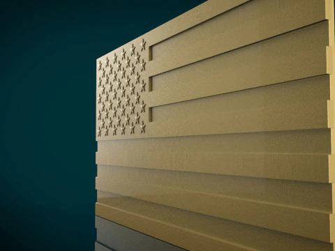 American Flag 3D Print Model
