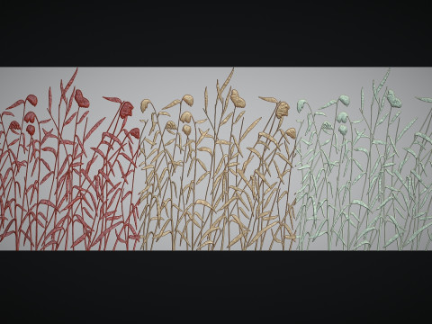 식물 벽 장식 3D 프린트 모델