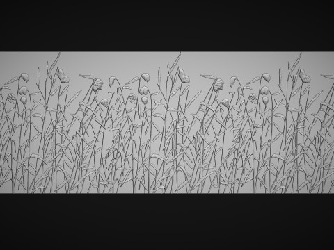 식물 벽 장식 3D 프린트 모델