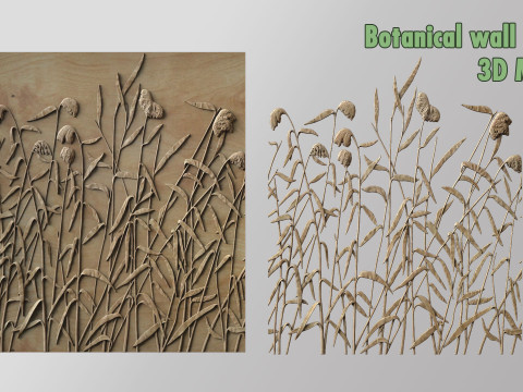 Botanical wall decor 3D Druckmodell