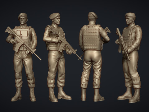 Commando Statue 3D Принт Модель