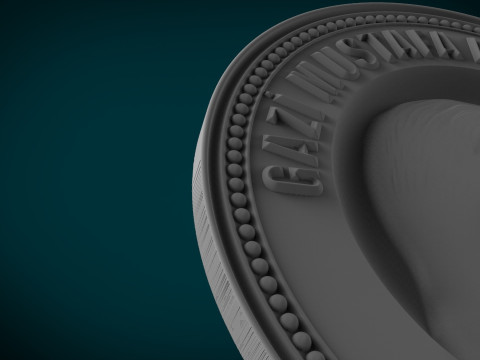 Медаль Гази Мустафы Кемаля Ататюрка Модель STL Рельеф турецкого лидера для 3D-печати с ЧПУ 3D Принт Модель