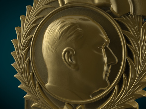 Gazi Mustafa Kemal Atatürk-Abzeichen 3D Druckmodell