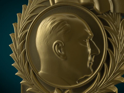 Gazi Mustafa Kemal Ataturk badge 3D Print Model