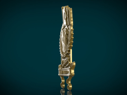 Gazi Mustafa Kemal Atatürk-Abzeichen 3D Druckmodell