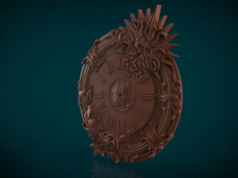 Moon Sun Wall Clock 3D Print Model