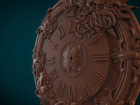 Moon Sun Wall Clock 3D Print Model