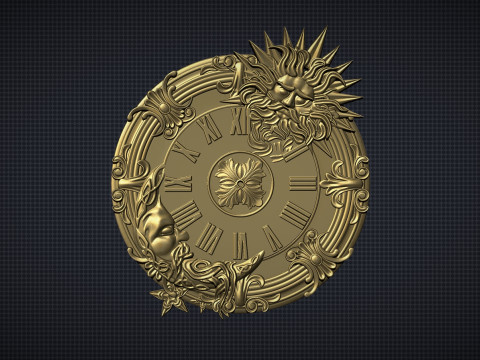 Moon Sun Wall Clock 3D Print Model