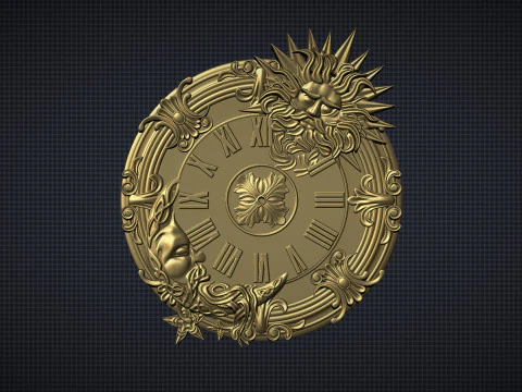 Moon Sun Wall Clock 3D Print Model
