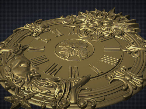 Moon Sun Wall Clock 3D Print Model